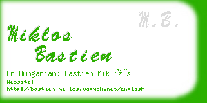 miklos bastien business card